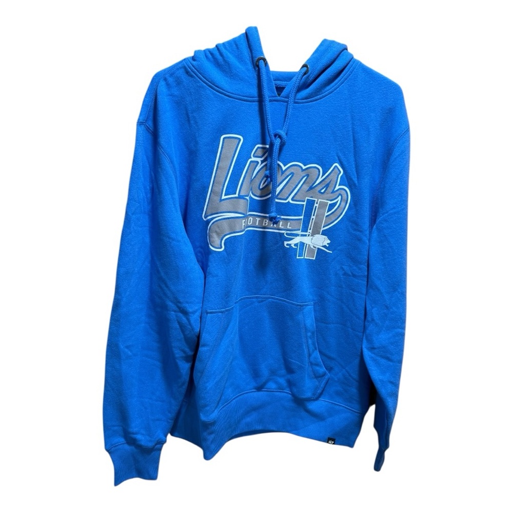 Detroit Lions ’47 Brand Blue Pullover Hoodie | Size Medium | NWT